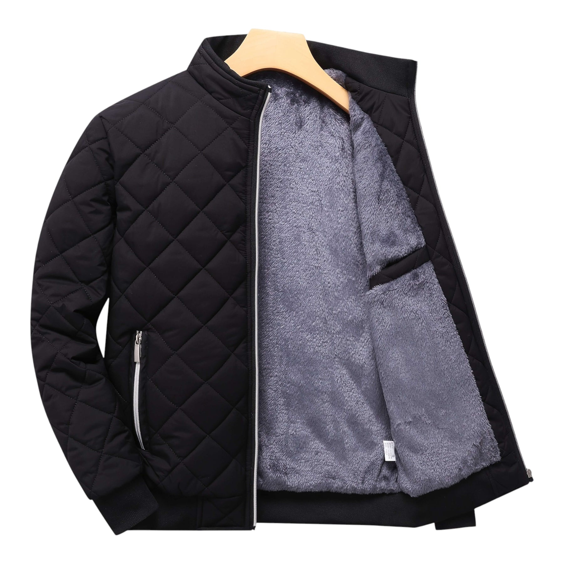 Roveri™ | Diamond-Quilted Fleece Jacket