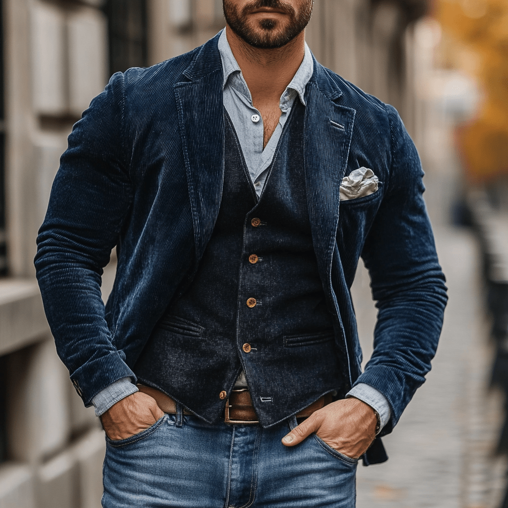 Patricio Corduroy Blazer & Vest Duo