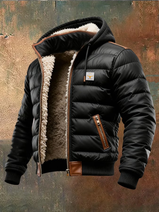 Maison™ | Black Sherpa Quilted Jacket